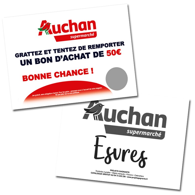 Tickets à Gratter  100% Personnalisés pour Professionnels, Commerçants