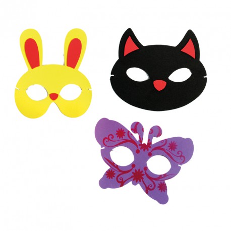 Masque animal mousse  (lot de 12)