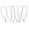 Collier pendentif argenté (lot de 12)