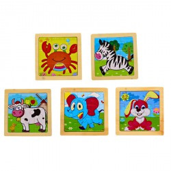 Jeu Bois Puzzle (lot de 12)