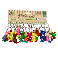 Porte-clés Animal Bois (lot de 12)