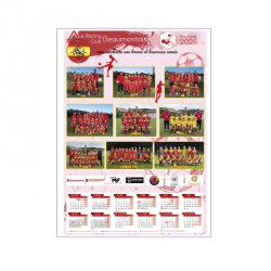 CALENDRIER EXPRESS RECTO SANS BLOC - FOOTBALL
