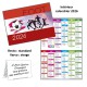 LOT DE 250 CALENDRIERS DE POCHE PERSONNALISES AU VERSO