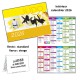 LOT DE 250 CALENDRIERS DE POCHE PERSONNALISES AU VERSO