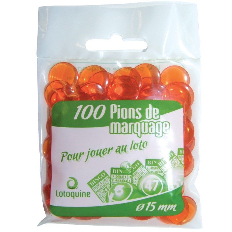 Lotoquine - Loto - Sachet de 100 pions magnétiques Rose - Accessoire - Jeton  - Les grands classiques - Rue du Commerce