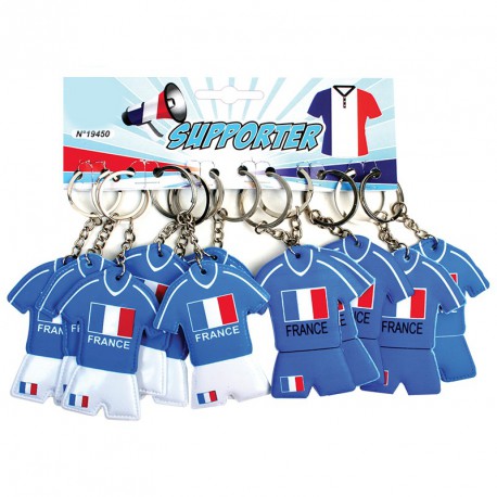 Porte-clé Maillot de Foot France  Lot de Kermesse Pas Cher Club Foot