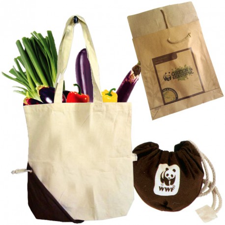 Lot De 4 Sacs De Courses Pliables - 38x60 Cm, Polyester, Réutilisables, Portable