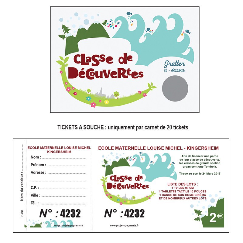 Tickets de tombola à gratter - Initiatives Tombolas