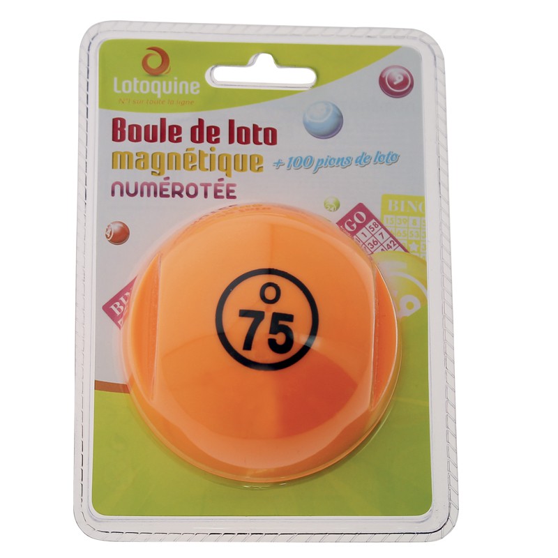 Boule de Loto Magnétique + 100 Pions de Loto Magnétique Pas Cher