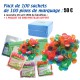 Pack de 100 sachets de 100 pions de marquage pour loto