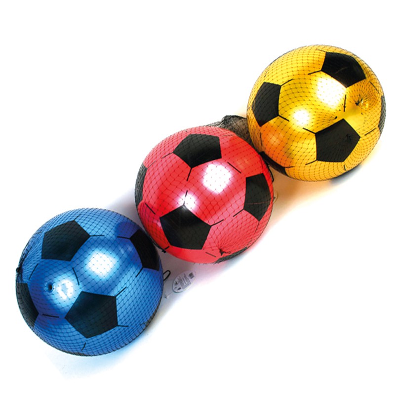 BALLON DE FOOT PLASTIQUE (Diamètre 23 cm - 2 coloris)