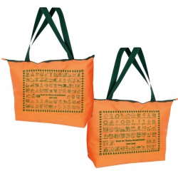 Sac à main fourre tout orange - marquage 2 faces