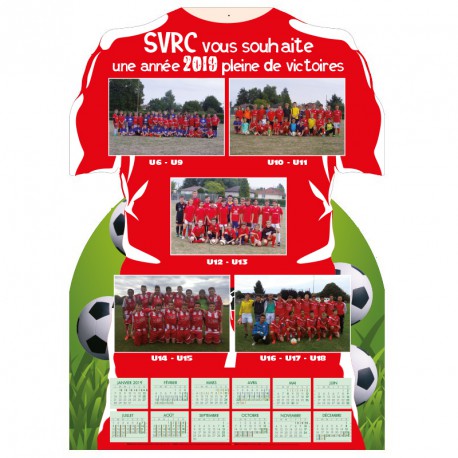 CALENDRIER MAILLOT SANS BLOC - FOOT