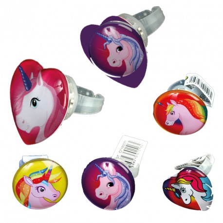 Bague lumineuse licorne (lot de 50)