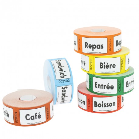 Tickets en rouleaux "café"