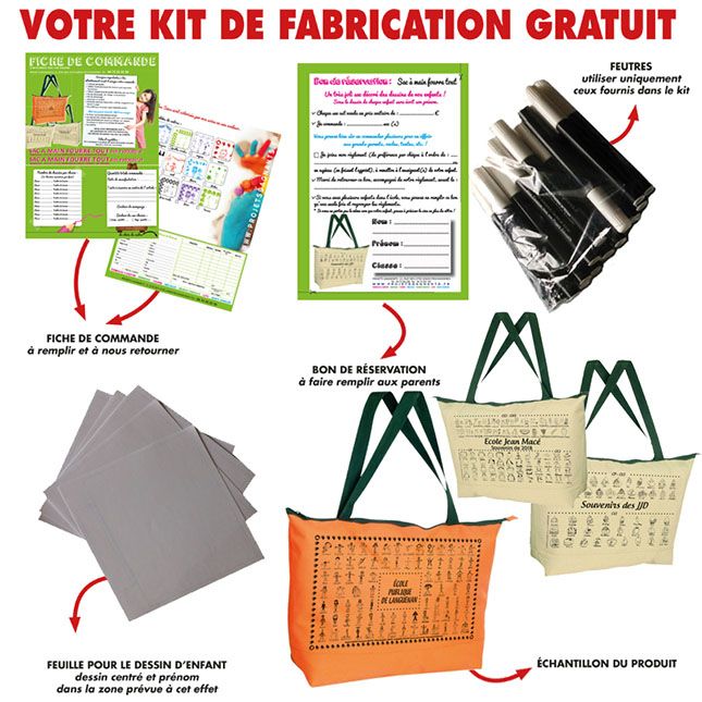 KIT FABRICATION GRATUIT-SAC FOURRE TOUT-