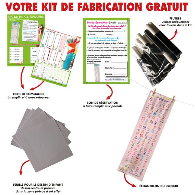 KIT FABRICATION GRATUIT SERVIETTE 30 X 1