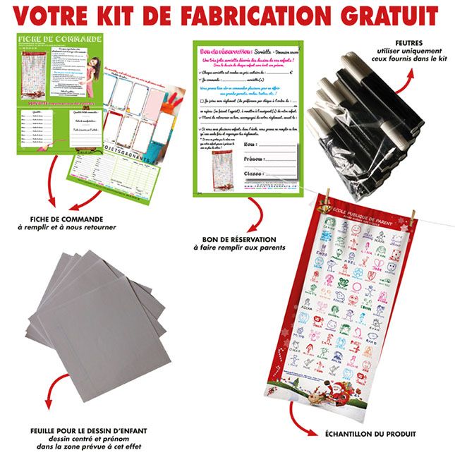 KIT FABRICATION GRATUIT SERVIETTE 50 X 100